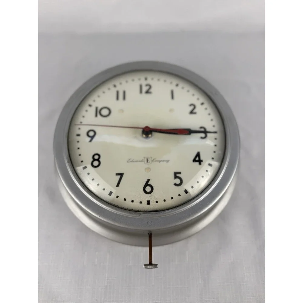 Vintage MCM Edwards Company Wall Clock, 8